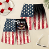 Patriotic 250th Anniversary God Bless America Eagle 1776–2026 Beach Short HA75 921044