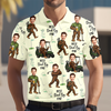 Custom Photo Best Dad By Par Golf Polo Shirt Personalized Funny Faces Bigfoot Golf Shirt For Dad CH07 910858