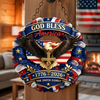 Custom Family Name Patriotic 250th Anniversary God Bless America Eagle 1776–2026 Door Sign HA75 920758