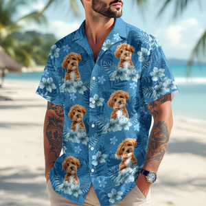 Custom Photo Dog Lovers Summer Tropical Vibe - Personalized Hawaiian Shirt LM32 893685