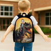 Custom Kid Photo Little Boy Riding Dinosaur Personalized Backpack HA75 921680
