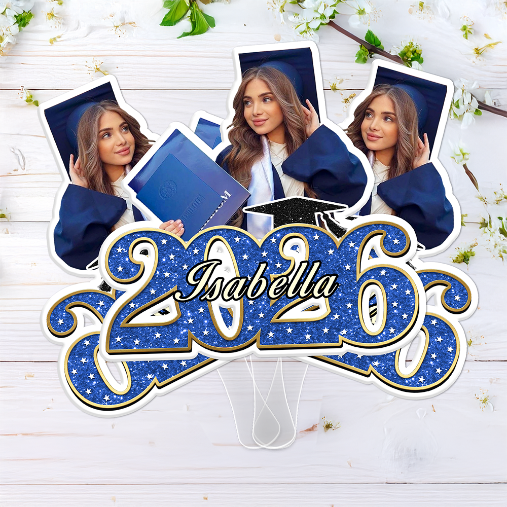 Custom Photo Class of 2026 Graduation Face Fan Party Decoration CH07 910988