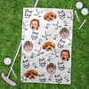 Custom Face Photo Best Dad By Par Dog Family Golf Towel LM32 893643