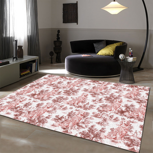 Personalized Dog Toile De Jouy Rug Gift For Dog Lovers HO82 894182