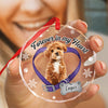 Custom Dog Photo Forever In My Heart Memorial Glass Ornament CH07 180442
