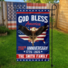 Custom Family Name 250th Anniversary God Bless America Christian Patriotic Garden Flag HO82 901882