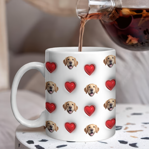 Custom Face Photo With Icon Dog For Dog Lover 3D Inflated Effect Mug TH10 894335