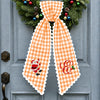 Custom Initial Santa Christmas Ribbon Wreath Sash Christmas Wreath Decoration HA75 919478