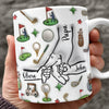 Personalized Papa Golf Mug With Kids Names 3D Inflated Effect Mug TH10 169845