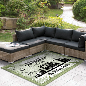 Personalized Family Name Tropical Summer Camping Patio Rug, Patio Mat LM32 893745
