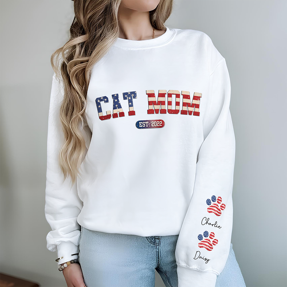 I'm A Cool Dog Mama - Dog Personalized Sweatshirt With Design On Sleeve HA75 920028