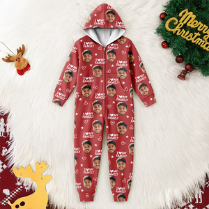 Custom Photo I Love My BoyfriendGirlfriend Valentine's Gift Onesie Pajamas For Couple HO82 900058