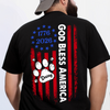 Custom Name Best Dog Dad Ever Paw American Flag Back Shirt LM32 897999