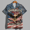 Patriotic 250th Anniversary God Bless America Eagle 1776–2026 Hawaii Shirt HA75 920150