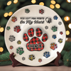Custom Photo You Left Paw Prints On My Heart Memorial 3D Inflated Effect Printed Ceramic Plate HA75 897060