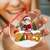 Custom Cat Christmas Cake Crew Photo - Personalized Glass Ornament CH07 899978