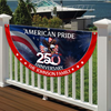 Custom Family Name American Pride Patriotic 250th Anniversary Eagle 1776–2026 Non-pleated Fan Flag HO82 901312