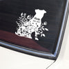 Custom Floral Dog Memorial Car Window Decal Sticker HA75 898118