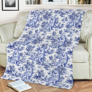 Personalized Dog Toile De Jouy Blanket For Dog Lovers HO82 894180