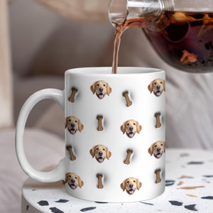 Custom Face Photo With Icon Dog For Dog Lover 3D Inflated Effect Mug TH10 894335