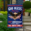 Custom Family Name 250th Anniversary God Bless America Christian Patriotic Garden Flag HO82 901882
