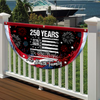 Custom 250 Years USA 250th Birthday 1776-2026 Eagle Non-Pleated Fan Flag HA75 920288