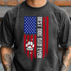 Personalized Best Dog Dad Ever Paw American Flag Comfort Shirt CH07 911526