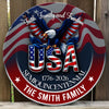 Custom Name Faith, Family & Freedom America 250 Years Personalized Door Sign HA75 898484