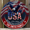 Custom Name Faith, Family & Freedom America 250 Years Personalized Door Sign HA75 898484