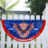 Personalized Family Name 1776-2026 250 Years Birthday America Non-Pleated Fan Flag HA75 920184