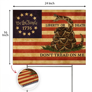 Don't Tread On Me America Flag We The People Yard Sign CH07 899148