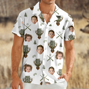 Best Buckin' Dad Ever - Personalized Photo Hawaii Shirt CH07 895746