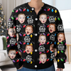 Custom Funny Kids Photo Best Mommy Daddy Ever Christmas Light Cardigan CH07 899838