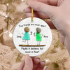 Custom Sea Glass True Friends Are Never In Apart 3D Effect Ceramic Ornament LM32 897107