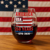 America 250 Years Semiquincentennial Wine Glass TH10 894673