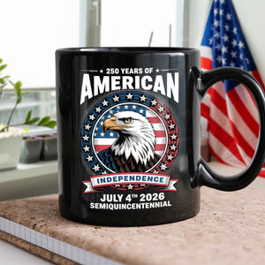 250 Years of America Anniversary Independence Day 2026 Black Mug CH07 896754