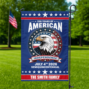 250 Years of America Anniversary Independence Day 2026 Custom Family Name Garden Flag CH07 896970