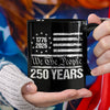 250 Years USA 250th Birthday 1776-2026 Eagle Flag Black Mug HO82 894578