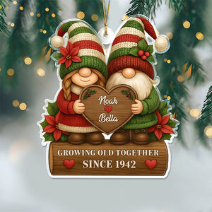 Personalized Growing Old Together Couple Acrylic Ornament HO82 900700