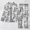 Custom Dog Breeds Chinoiserie Toile De Jouy Style Personalized Satin Pajamas TH10 894401