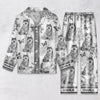 Custom Dog Breeds Chinoiserie Toile De Jouy Style Personalized Satin Pajamas TH10 894401