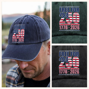 Free For America 250 Years Washed Denim Baseball Cap TH10 894593