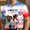 Personalized America Dog Dad Polo Shirt LM32 899113