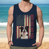 Best Dog Dad Ever Upload Photo Dog US Flag Tanktop HA75 921574