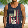Best Dog Dad Ever Upload Photo Dog US Flag Tanktop HA75 921574