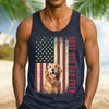 Best Dog Dad Ever Upload Photo Dog US Flag Tanktop HA75 921574