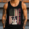Best Dog Dad Ever Upload Photo Dog US Flag Tanktop HA75 921574