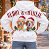 Custom Dog Cat Photo Christmas Shoulder To Shoulder Sweatshirt Gift For Pet Lovers TH10 171409