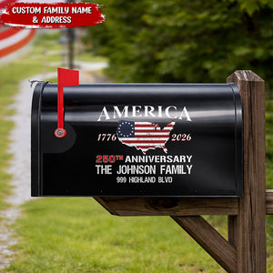 Personalized America 250th Anniversary Mailbox Decal HO82 901032