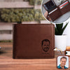 Custom Portrait With Name Engraved Leather Wallet Gift For Husband, Boyfriend CH07 910296